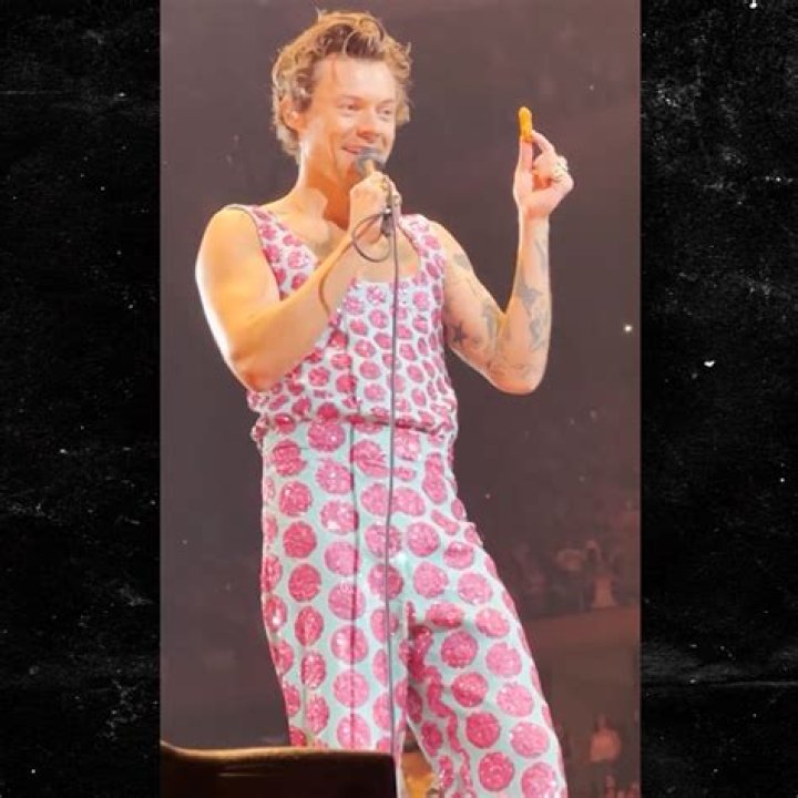 
Harry Styles Stops Show After Fan Throws Nuggets On Stage 